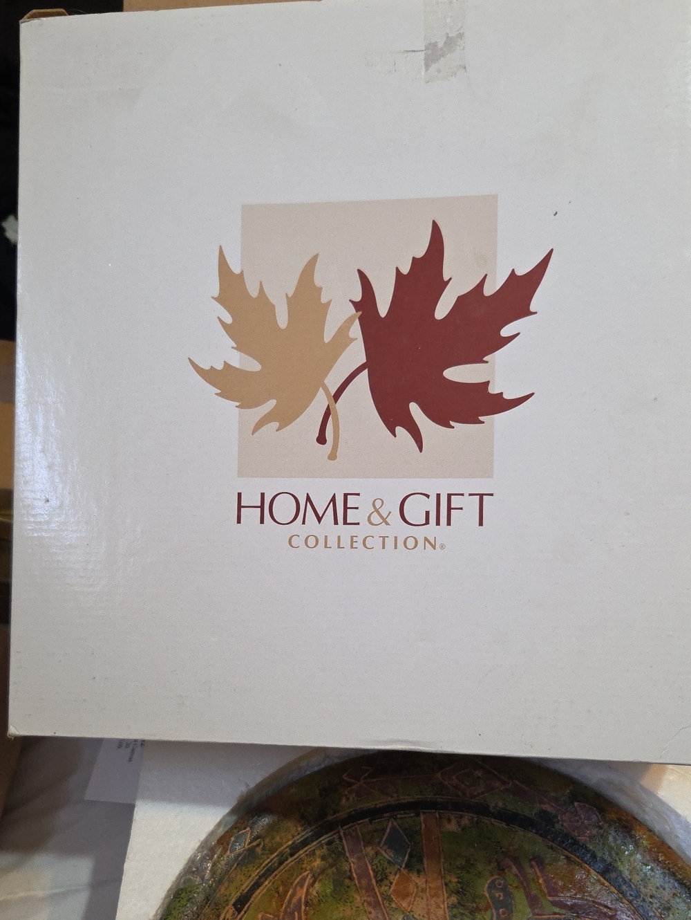 Fall Leaf Candle Holder - Brown & Tan